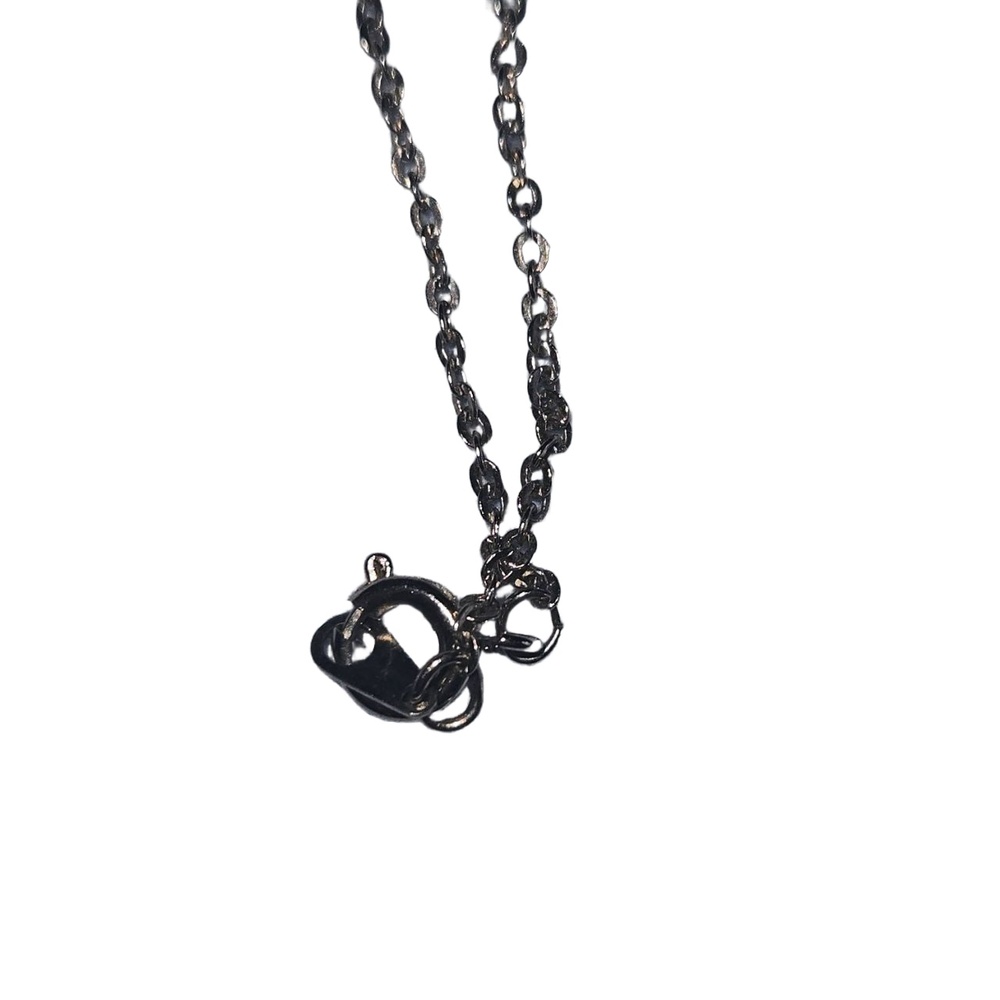 Cross Pendant Lotus Flower Necklace 18 Inches Delicate Chain Spiritual Faith - Picture 3 of 8